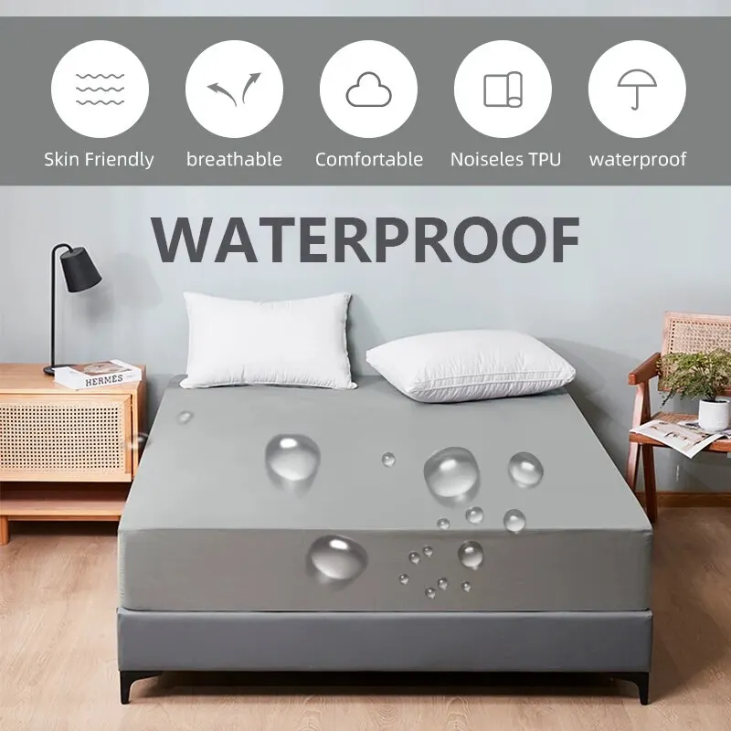 kf-S39e4946646a94a9caa34a6bc7d130a1ak-Safe-Waterproof-Mattress-Protector-Soft-Comfortable-Breathable-Solid-Color-Bedding-Mattress-Cover-Fitted-Machine-Washable
